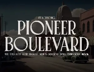 Pioneer Boulevard font