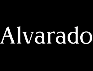 Alvarado Family font