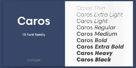 Caros Family font