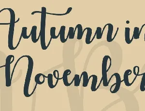 Autumn in November font