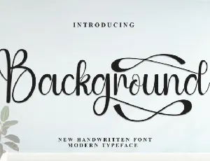 Background Calligraphy font