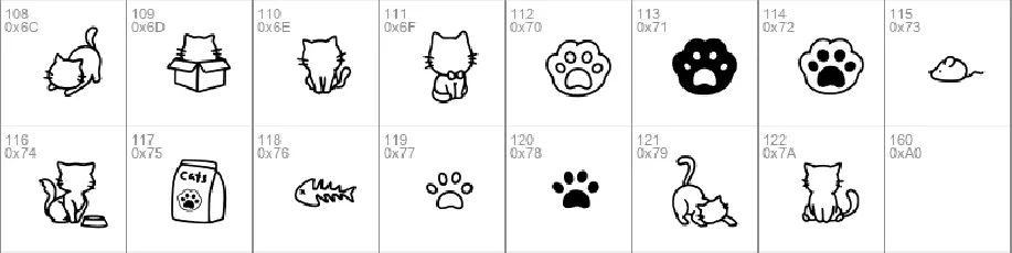 Meows Nepil Illustration font