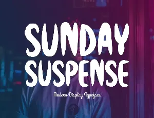 Sunday Suspense font