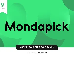 Mondapick font