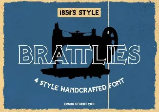 Brattlies 1851’s font