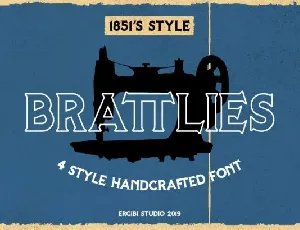 Brattlies 1851’s font