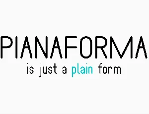 Pianaforma font