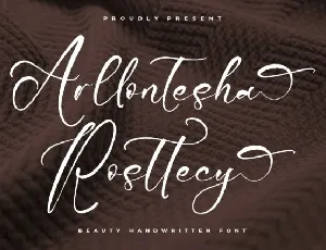 Arllontesha Rosttecy font