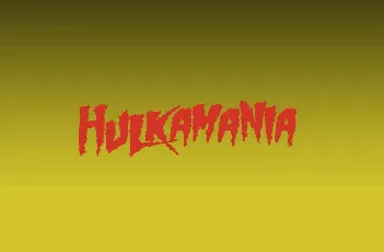 Hulkamania font