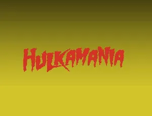 Hulkamania font