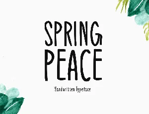 Spring Peace font