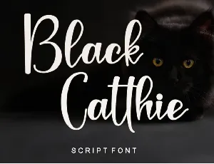 Black Catthie - Personal Use font