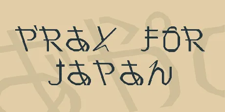 Pray for Japan font