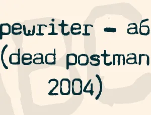 Typewriter - a602 (dead postman 2004) font