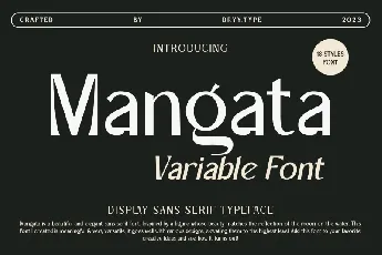 Mangata font