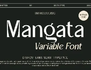 Mangata font