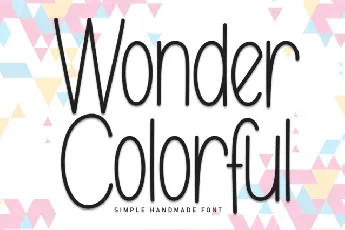 Wonder Colorfull Display font