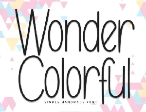 Wonder Colorfull Display font