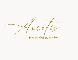 Aerotis Calligraphy font