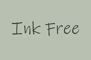 Ink Free font