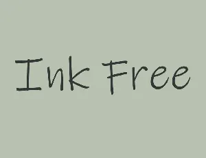 Ink Free font