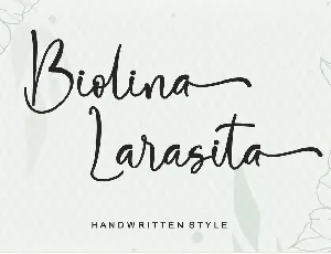 Biolina Larasita - Personal Use font