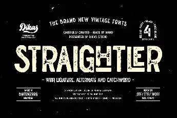 Straightler font