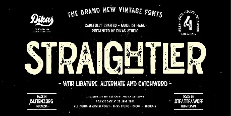 Straightler font