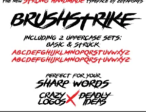 BRUSHSTRIKE font