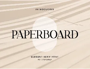 Paperboard font