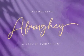 Afronghey Script font