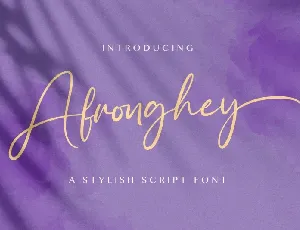 Afronghey Script font