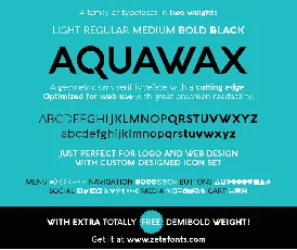 Aquawax font