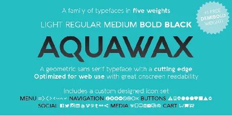 Aquawax font