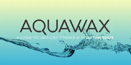 Aquawax font