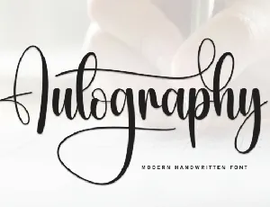 Autography Calligraphy font