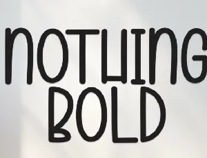 Nothing Bold Display font