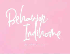 Behavior Indihome Signature font