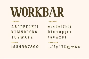 Workbar font