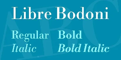 Libre Bodoni Family font