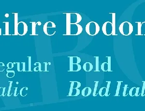 Libre Bodoni Family font