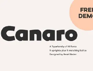 Canaro Free Demo font