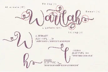 Warilah - Personal Use font