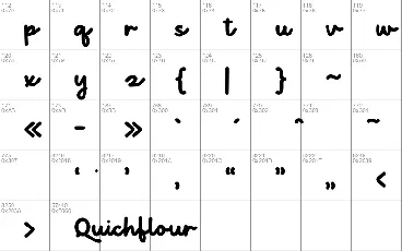 Quichflour Demo font