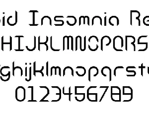 Android Insomnia font