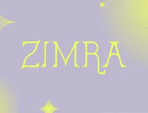 Zimra Display font