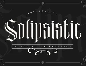 Solipsistic font