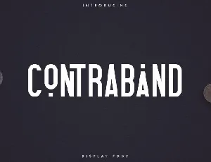 Contraband Display font