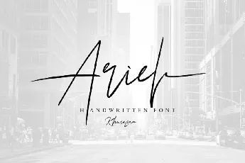 Ariel Signature font