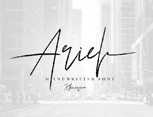 Ariel Signature font